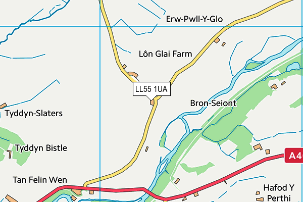 LL55 1UA map - OS VectorMap District (Ordnance Survey) LL55 1UA map - OS VectorMap District (Ordnance Survey)