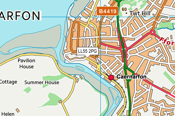 LL55 2PG map - OS VectorMap District (Ordnance Survey) LL55 2PG map - OS VectorMap District (Ordnance Survey)