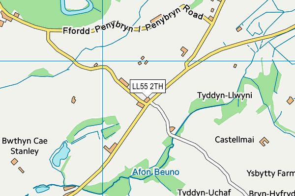 LL55 2TH map - OS VectorMap District (Ordnance Survey) LL55 2TH map - OS VectorMap District (Ordnance Survey)