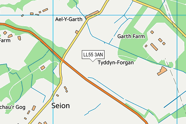 LL55 3AN map - OS VectorMap District (Ordnance Survey) LL55 3AN map - OS VectorMap District (Ordnance Survey)