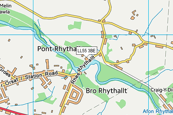 LL55 3BE map - OS VectorMap District (Ordnance Survey) LL55 3BE map - OS VectorMap District (Ordnance Survey)