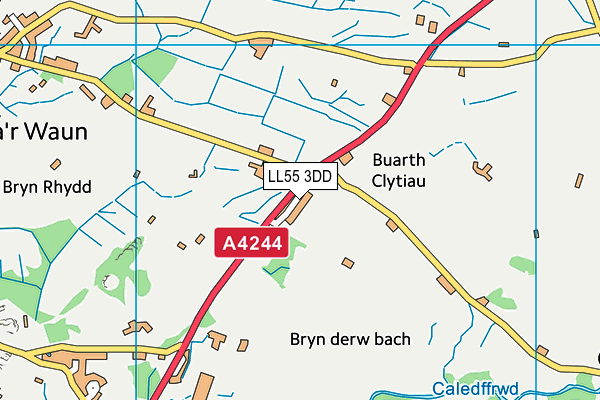 LL55 3DD map - OS VectorMap District (Ordnance Survey) LL55 3DD map - OS VectorMap District (Ordnance Survey)