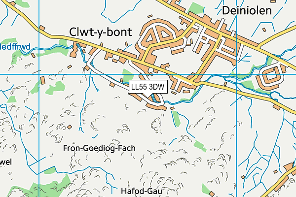 LL55 3DW map - OS VectorMap District (Ordnance Survey) LL55 3DW map - OS VectorMap District (Ordnance Survey)