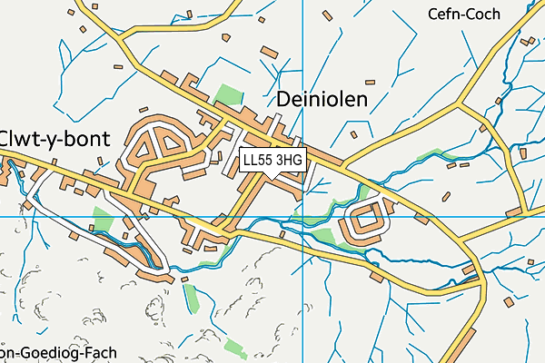 LL55 3HG map - OS VectorMap District (Ordnance Survey) LL55 3HG map - OS VectorMap District (Ordnance Survey)