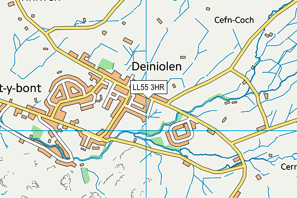 LL55 3HR map - OS VectorMap District (Ordnance Survey)