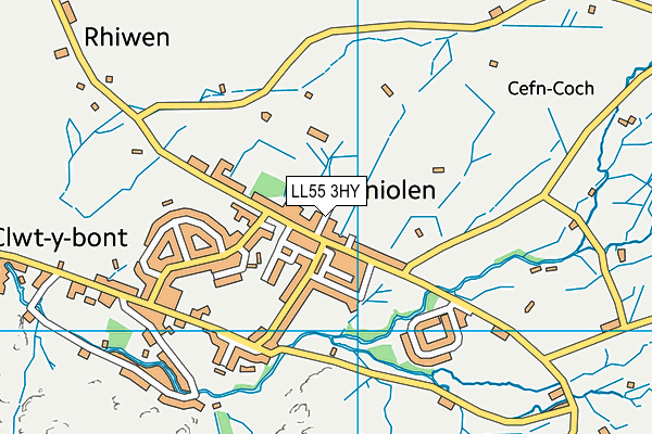LL55 3HY map - OS VectorMap District (Ordnance Survey) LL55 3HY map - OS VectorMap District (Ordnance Survey)
