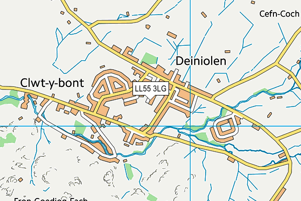LL55 3LG map - OS VectorMap District (Ordnance Survey) LL55 3LG map - OS VectorMap District (Ordnance Survey)