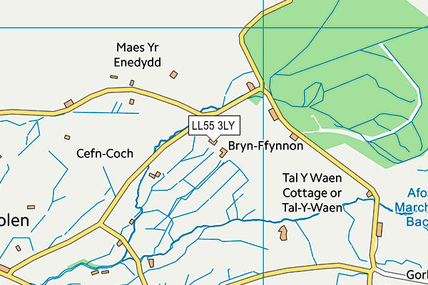 LL55 3LY map - OS VectorMap District (Ordnance Survey) LL55 3LY map - OS VectorMap District (Ordnance Survey)