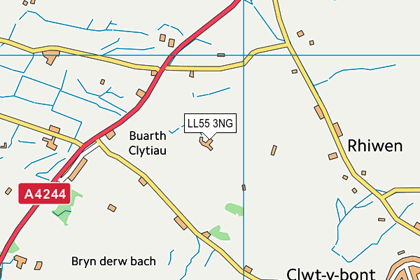 LL55 3NG map - OS VectorMap District (Ordnance Survey) LL55 3NG map - OS VectorMap District (Ordnance Survey)
