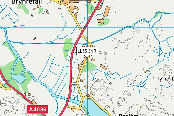 LL55 3NR map - OS VectorMap District (Ordnance Survey) LL55 3NR map - OS VectorMap District (Ordnance Survey)