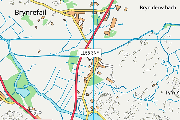 LL55 3NY map - OS VectorMap District (Ordnance Survey) LL55 3NY map - OS VectorMap District (Ordnance Survey)