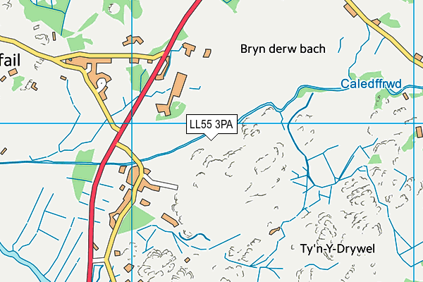 LL55 3PA map - OS VectorMap District (Ordnance Survey) LL55 3PA map - OS VectorMap District (Ordnance Survey)