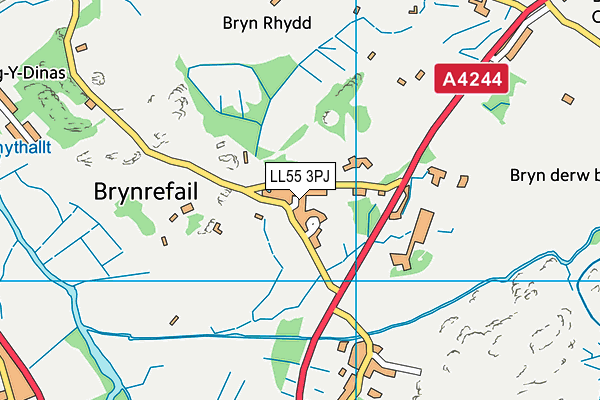 LL55 3PJ map - OS VectorMap District (Ordnance Survey) LL55 3PJ map - OS VectorMap District (Ordnance Survey)