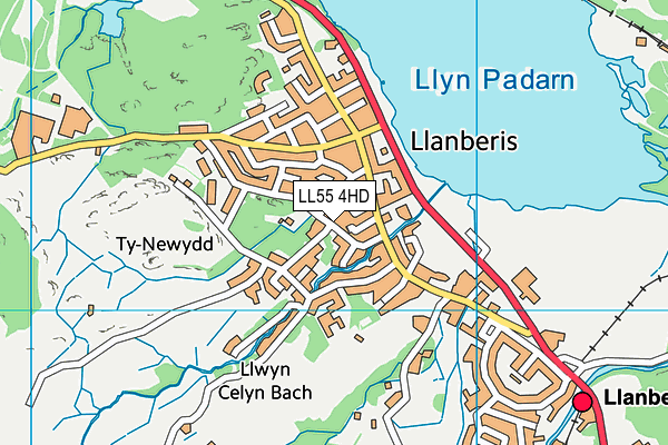 LL55 4HD map - OS VectorMap District (Ordnance Survey) LL55 4HD map - OS VectorMap District (Ordnance Survey)