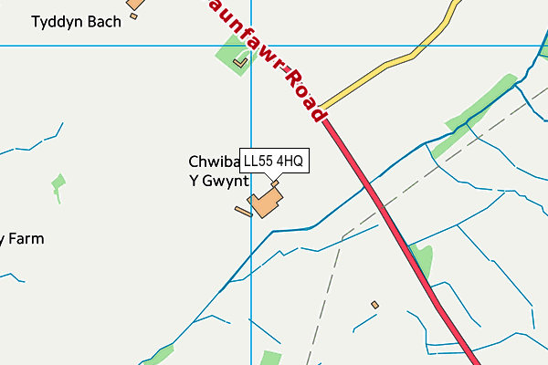 LL55 4HQ map - OS VectorMap District (Ordnance Survey)
