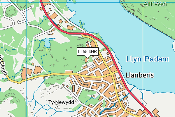LL55 4HR map - OS VectorMap District (Ordnance Survey) LL55 4HR map - OS VectorMap District (Ordnance Survey)