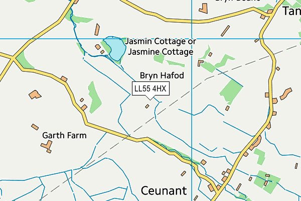 LL55 4HX map - OS VectorMap District (Ordnance Survey)