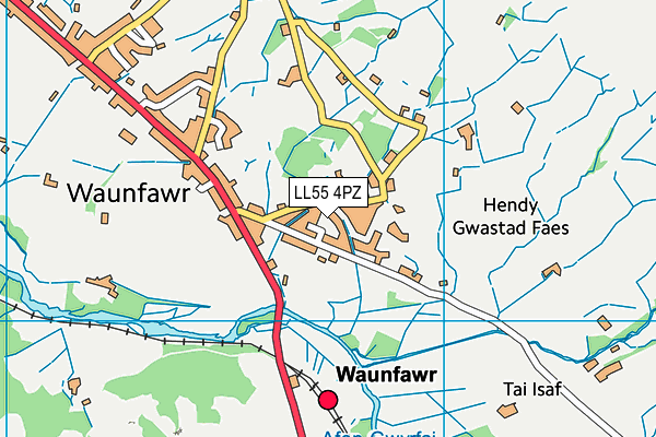 LL55 4PZ map - OS VectorMap District (Ordnance Survey) LL55 4PZ map - OS VectorMap District (Ordnance Survey)