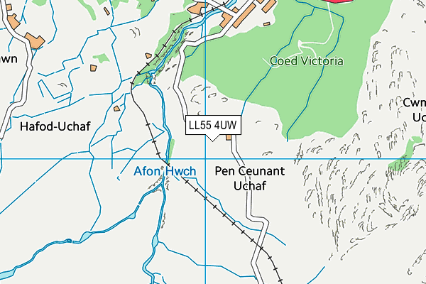 LL55 4UW map - OS VectorMap District (Ordnance Survey) LL55 4UW map - OS VectorMap District (Ordnance Survey)