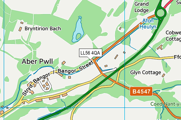 LL56 4QA map - OS VectorMap District (Ordnance Survey) LL56 4QA map - OS VectorMap District (Ordnance Survey)