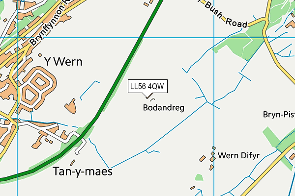 LL56 4QW map - OS VectorMap District (Ordnance Survey) LL56 4QW map - OS VectorMap District (Ordnance Survey)
