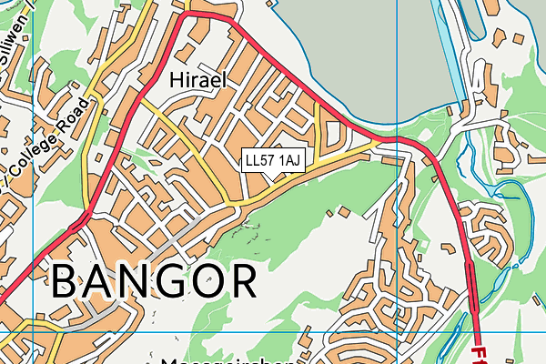 LL57 1AJ map - OS VectorMap District (Ordnance Survey) LL57 1AJ map - OS VectorMap District (Ordnance Survey)