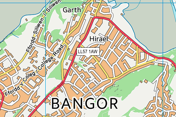 LL57 1AW map - OS VectorMap District (Ordnance Survey) LL57 1AW map - OS VectorMap District (Ordnance Survey)