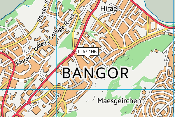 LL57 1HB map - OS VectorMap District (Ordnance Survey) LL57 1HB map - OS VectorMap District (Ordnance Survey)