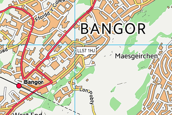 LL57 1HJ map - OS VectorMap District (Ordnance Survey) LL57 1HJ map - OS VectorMap District (Ordnance Survey)