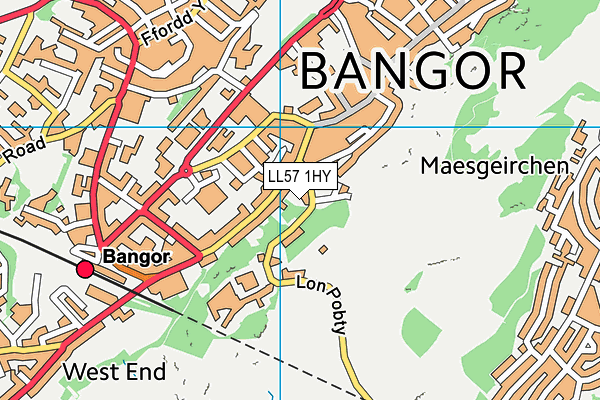 LL57 1HY map - OS VectorMap District (Ordnance Survey) LL57 1HY map - OS VectorMap District (Ordnance Survey)