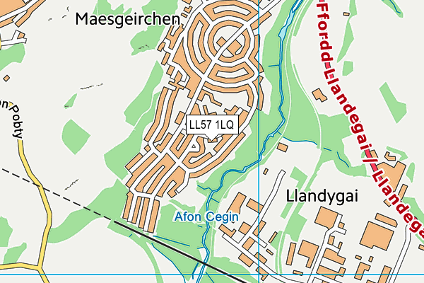 LL57 1LQ map - OS VectorMap District (Ordnance Survey) LL57 1LQ map - OS VectorMap District (Ordnance Survey)