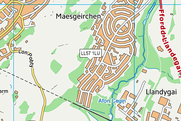 LL57 1LU map - OS VectorMap District (Ordnance Survey) LL57 1LU map - OS VectorMap District (Ordnance Survey)