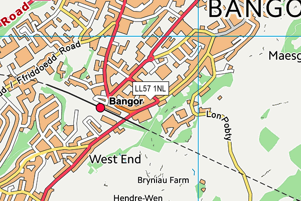 LL57 1NL map - OS VectorMap District (Ordnance Survey) LL57 1NL map - OS VectorMap District (Ordnance Survey)