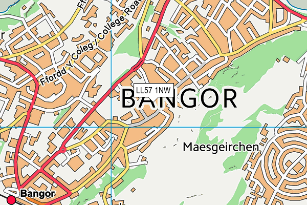 LL57 1NW map - OS VectorMap District (Ordnance Survey) LL57 1NW map - OS VectorMap District (Ordnance Survey)