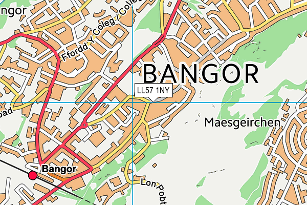 LL57 1NY map - OS VectorMap District (Ordnance Survey) LL57 1NY map - OS VectorMap District (Ordnance Survey)
