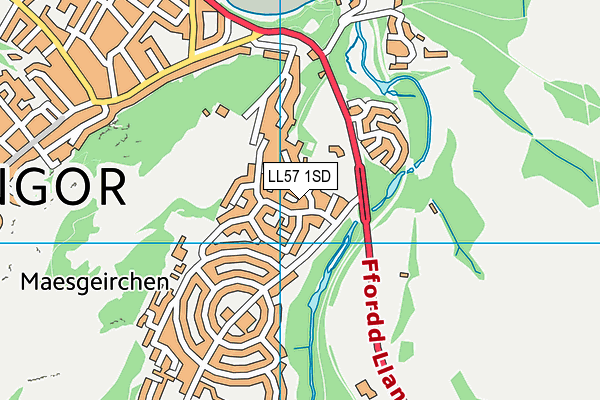 LL57 1SD map - OS VectorMap District (Ordnance Survey) LL57 1SD map - OS VectorMap District (Ordnance Survey)