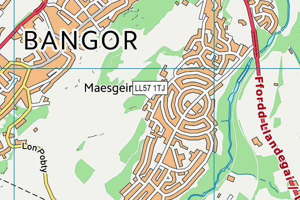LL57 1TJ map - OS VectorMap District (Ordnance Survey) LL57 1TJ map - OS VectorMap District (Ordnance Survey)