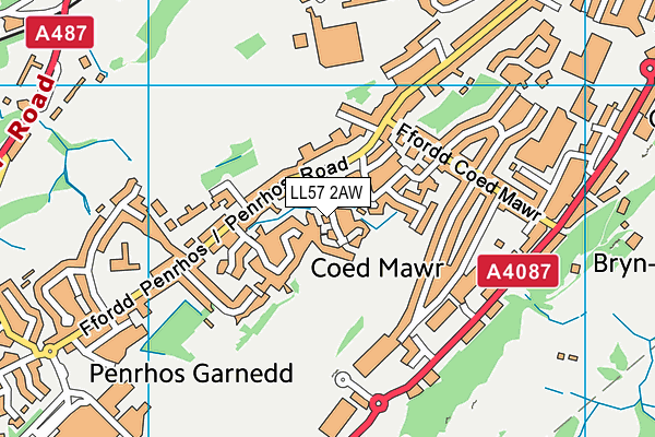 LL57 2AW map - OS VectorMap District (Ordnance Survey) LL57 2AW map - OS VectorMap District (Ordnance Survey)