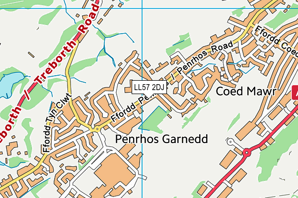 LL57 2DJ map - OS VectorMap District (Ordnance Survey) LL57 2DJ map - OS VectorMap District (Ordnance Survey)