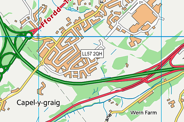 LL57 2QH map - OS VectorMap District (Ordnance Survey) LL57 2QH map - OS VectorMap District (Ordnance Survey)