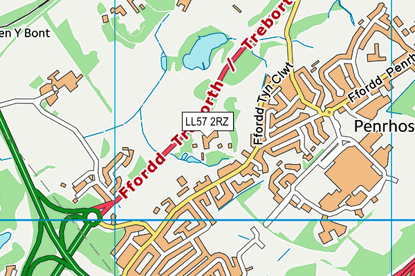 LL57 2RZ map - OS VectorMap District (Ordnance Survey) LL57 2RZ map - OS VectorMap District (Ordnance Survey)