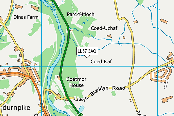 LL57 3AQ map - OS VectorMap District (Ordnance Survey) LL57 3AQ map - OS VectorMap District (Ordnance Survey)