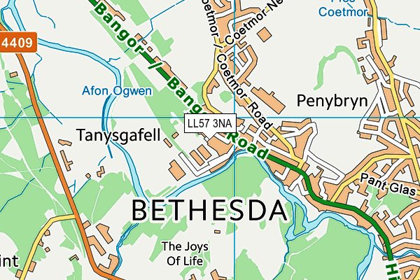 LL57 3NA map - OS VectorMap District (Ordnance Survey)