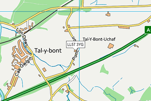LL57 3YG map - OS VectorMap District (Ordnance Survey) LL57 3YG map - OS VectorMap District (Ordnance Survey)