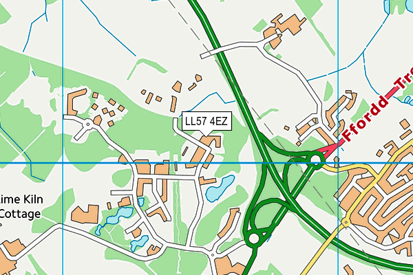 LL57 4EZ map - OS VectorMap District (Ordnance Survey) LL57 4EZ map - OS VectorMap District (Ordnance Survey)