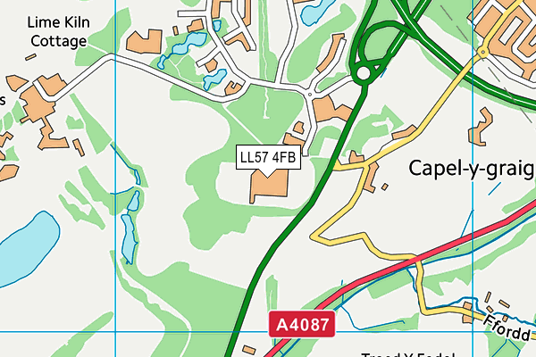 LL57 4FB map - OS VectorMap District (Ordnance Survey) LL57 4FB map - OS VectorMap District (Ordnance Survey)