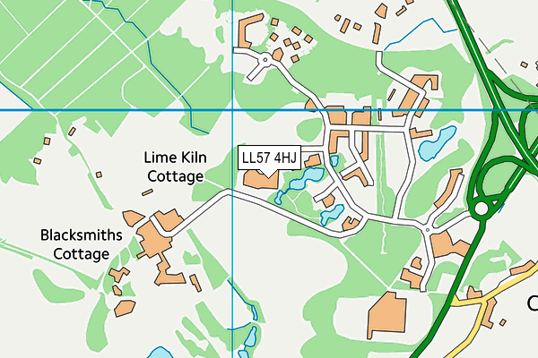 LL57 4HJ map - OS VectorMap District (Ordnance Survey) LL57 4HJ map - OS VectorMap District (Ordnance Survey)