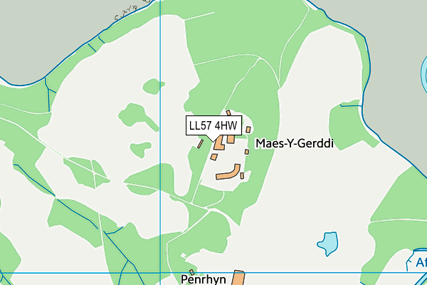 LL57 4HW map - OS VectorMap District (Ordnance Survey) LL57 4HW map - OS VectorMap District (Ordnance Survey)
