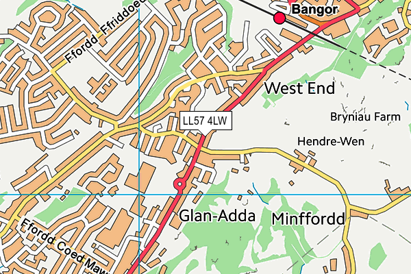 LL57 4LW map - OS VectorMap District (Ordnance Survey) LL57 4LW map - OS VectorMap District (Ordnance Survey)