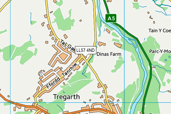 LL57 4ND map - OS VectorMap District (Ordnance Survey) LL57 4ND map - OS VectorMap District (Ordnance Survey)